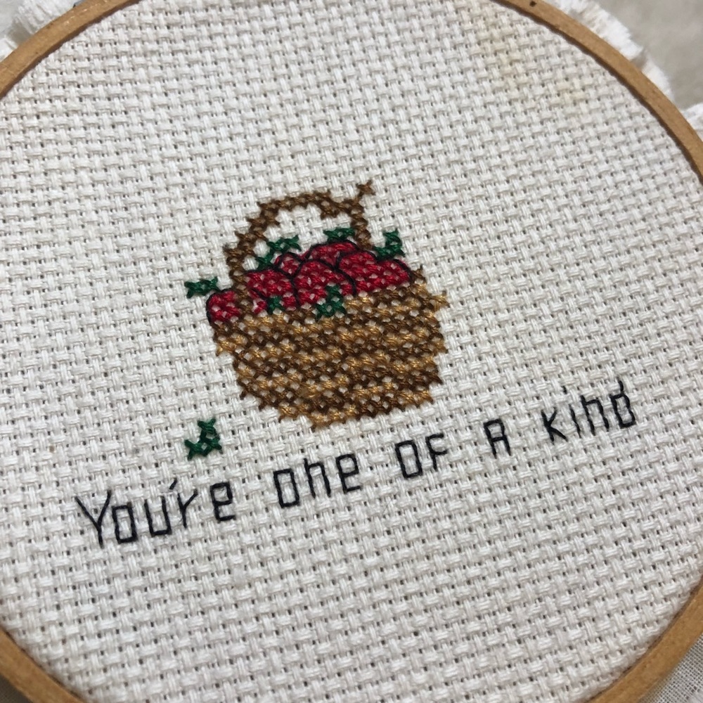Vtg . You’re one of a Kind cross stitch - Picture 2 of 6
